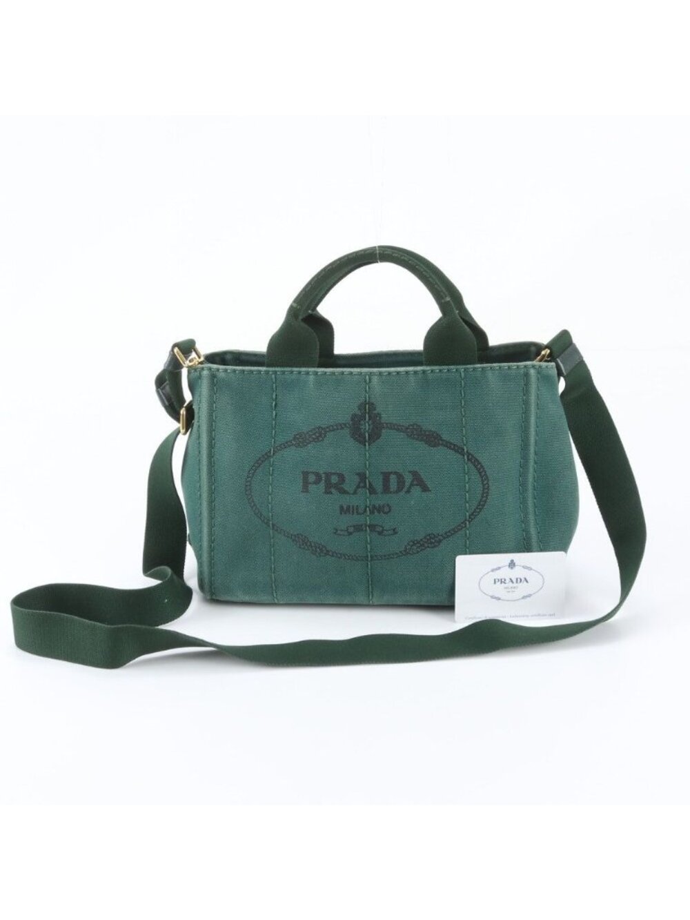 Prada Canapa Leather 2-Way Shoulder Bag Crossbody
